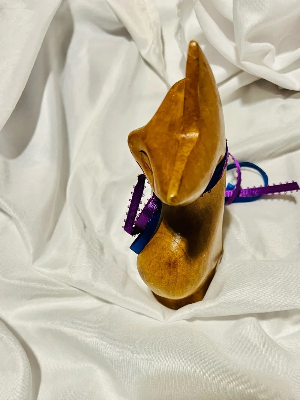 Wood Carving Cat Sculpture Vintage Siamese Mid Century Kitty 6